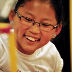 Lab student in class.